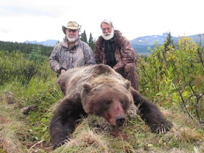 Mountain Grizzly taken with Kawdy Outfitters